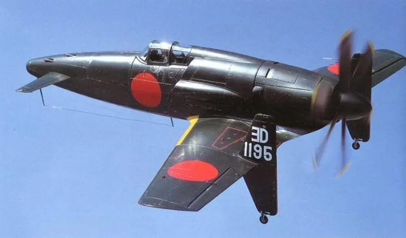 Japanese Kyūshū J7W Shinden from WWII, which inspired the canard design